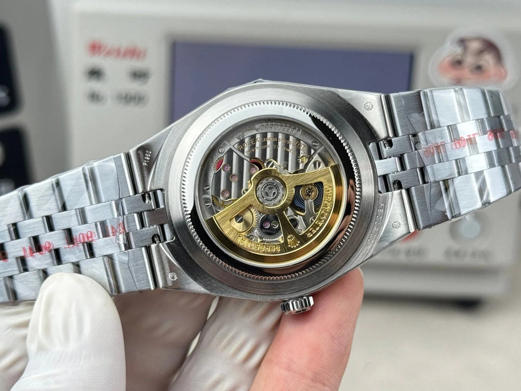Rolex Land-Dweller Ice Blue Dial Diamond Bezel
