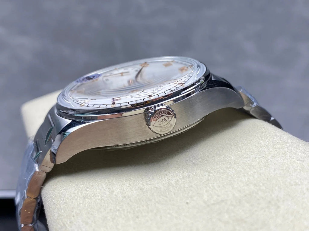 IWC Portuguese 42.4mm Cream Dial Steel Case Pink Gold Numerals