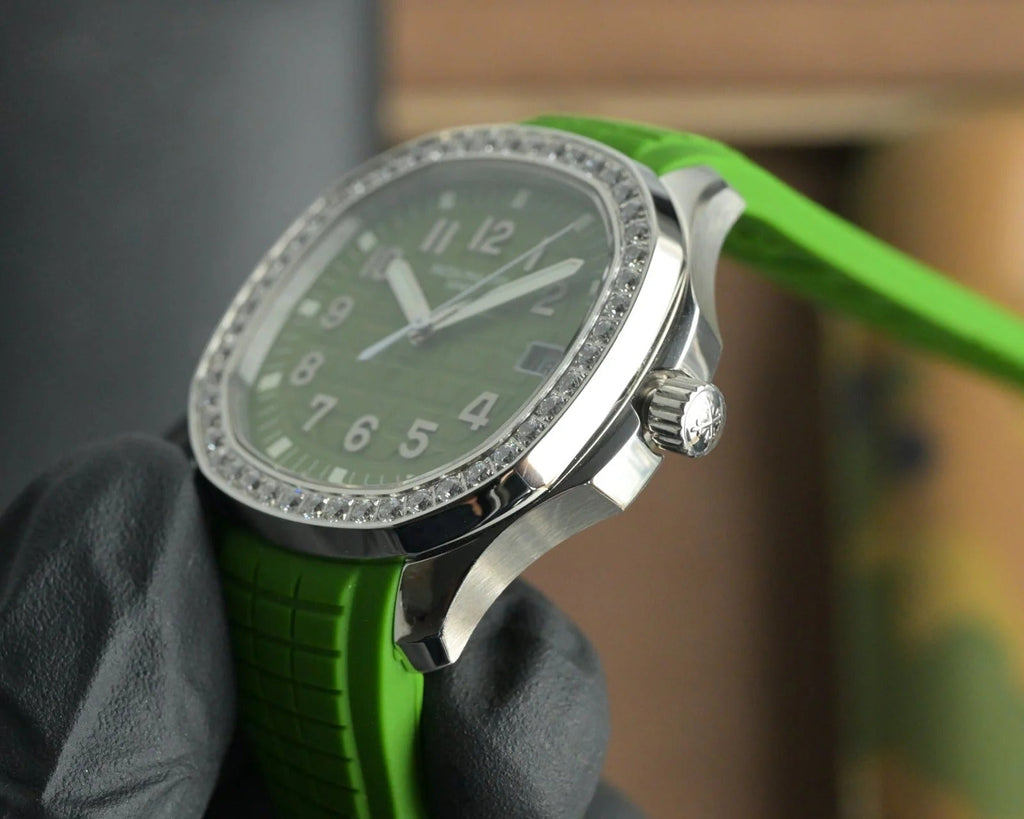 Patek Philippe Nautilus 38.8mm Green Dial Green Strap