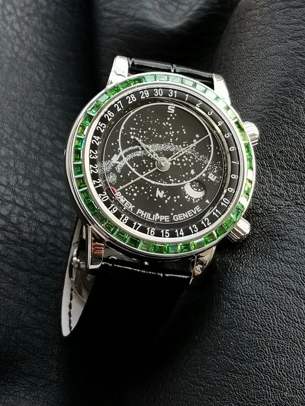 Patek Philippe Celestial Grand Complication 44mm Green Gemstones Black Dial