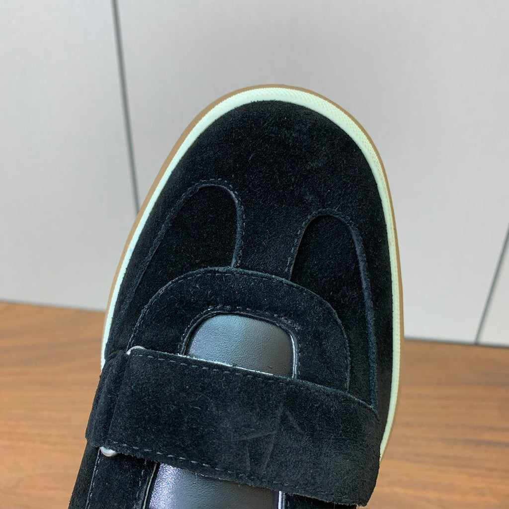 LP 26SS Velcro-strap Men Sneaker Black Suede Leather 585748