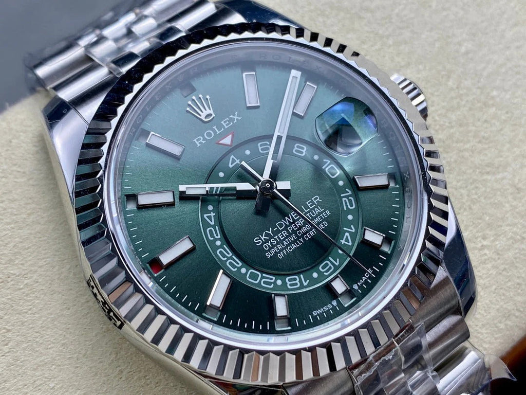 Rolex Sky-Dweller 42mm Stainless Steel Green Dial