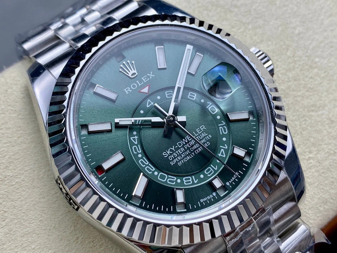 Rolex Sky-Dweller 42mm Stainless Steel Green Dial