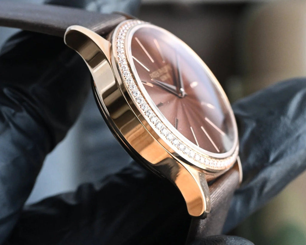 Patek Philippe Calatrava 33mm Brown Dial Satin Strap