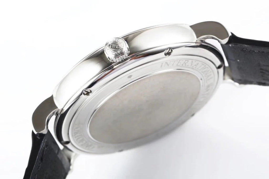 IWC Portofino 40mm Cream Dial Steel Case Black Crocodile Leather Strap