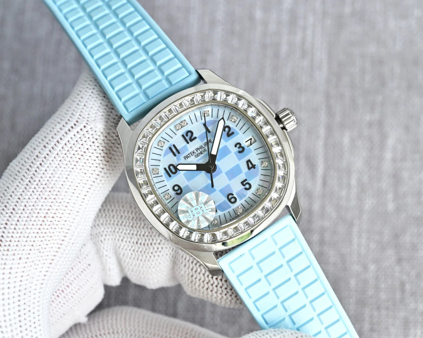 Patek Aquanaut 35.6mm Blue Dial Blue Strap Watch