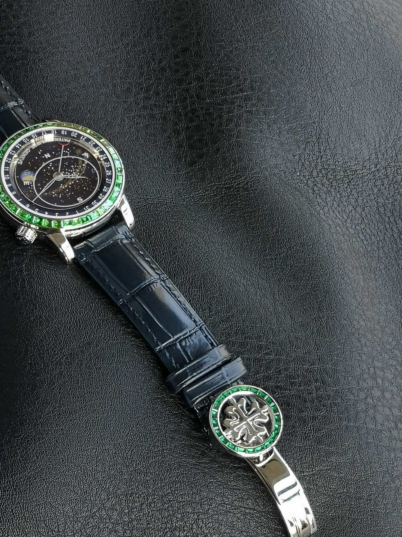 Patek Philippe Celestial Grand Complication 44mm Green Gemstones Blue Dial