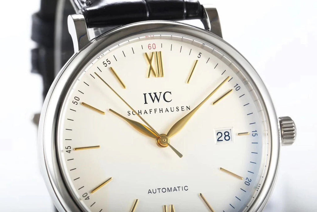 IWC Portofino 40mm Cream Dial Steel Case Gold Numerals