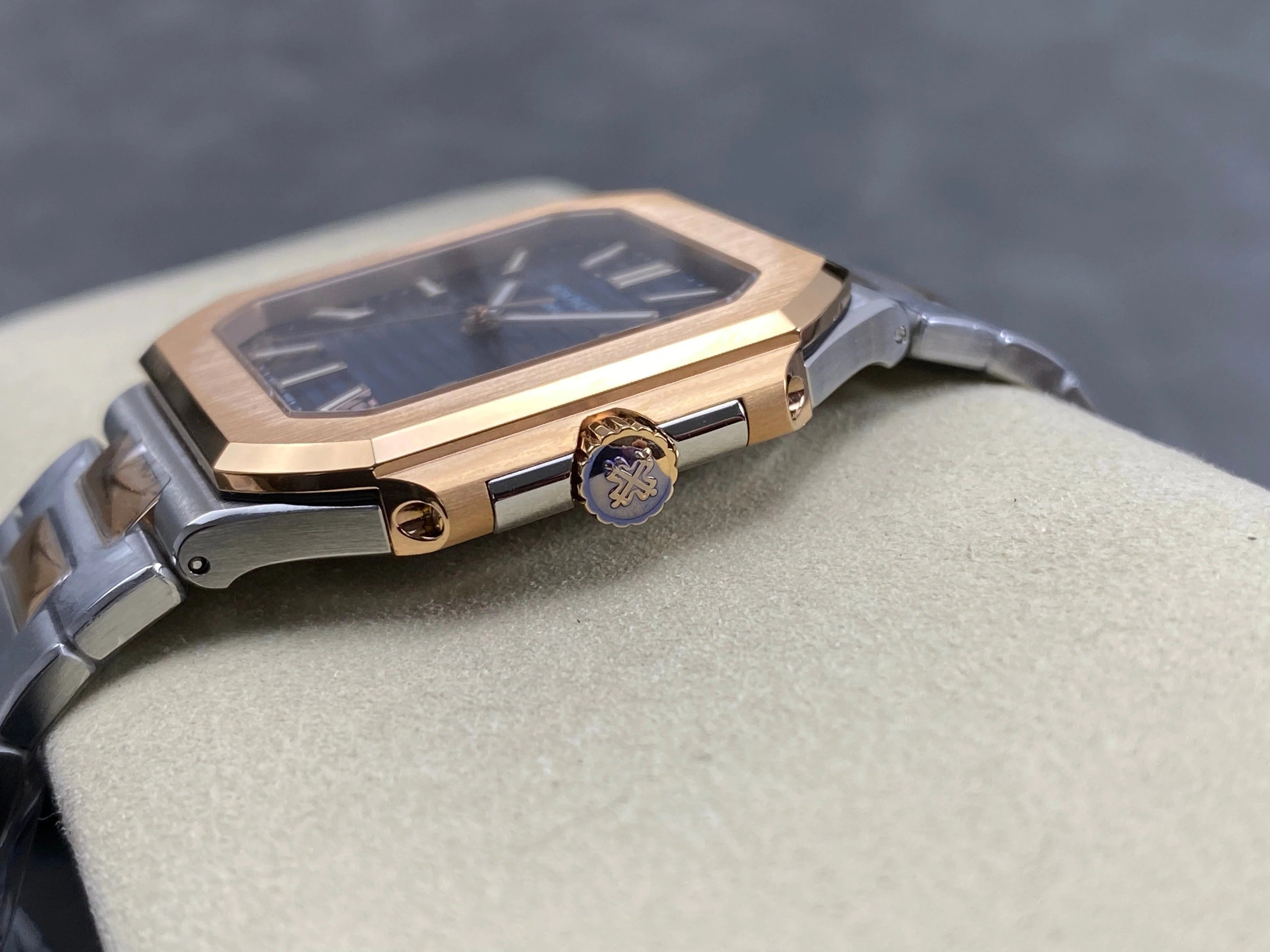 Patek Philippe Cubitus 45mm Blue Dial Steel/Rose Gold Case