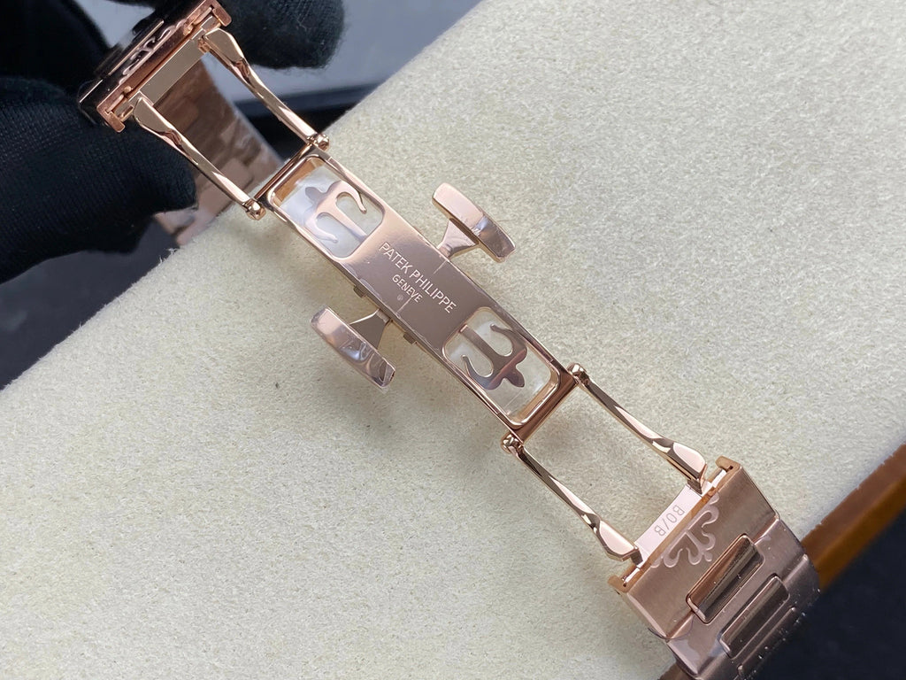 Patek Philippe Nautilus 35.2mm Rose Gold Case White Dial