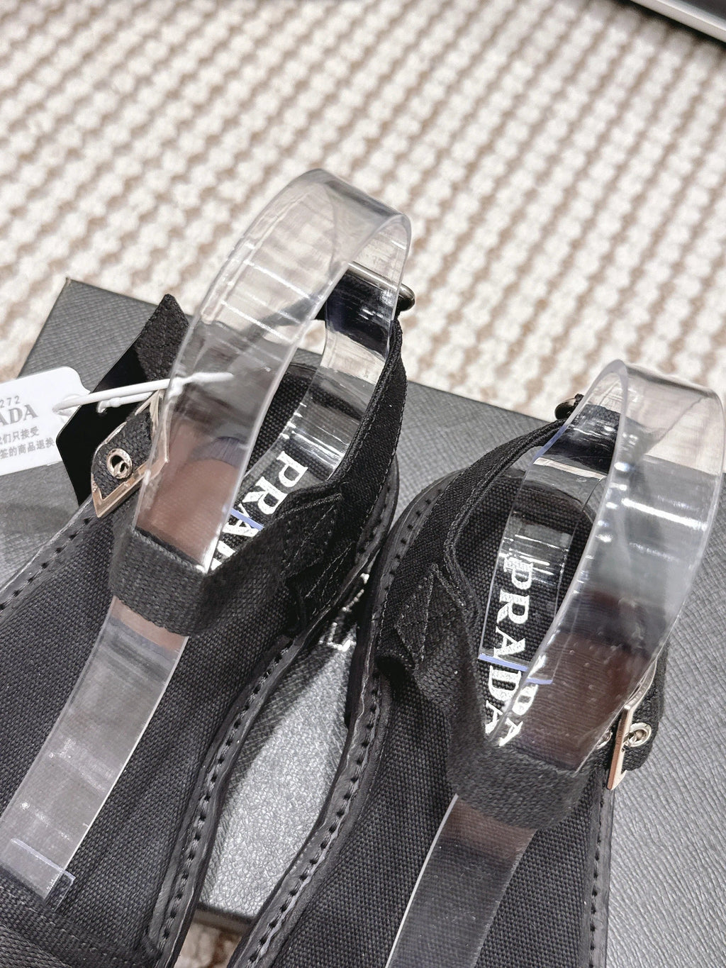 PRA 2026S Roman Sandals Black Canvas 657520