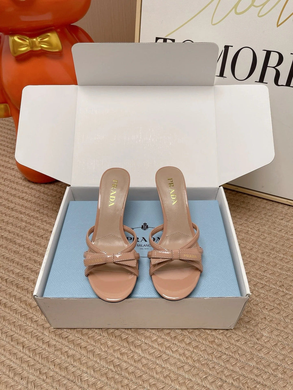 Prada 2026 Sandal 50mm Glossy Leather 854427