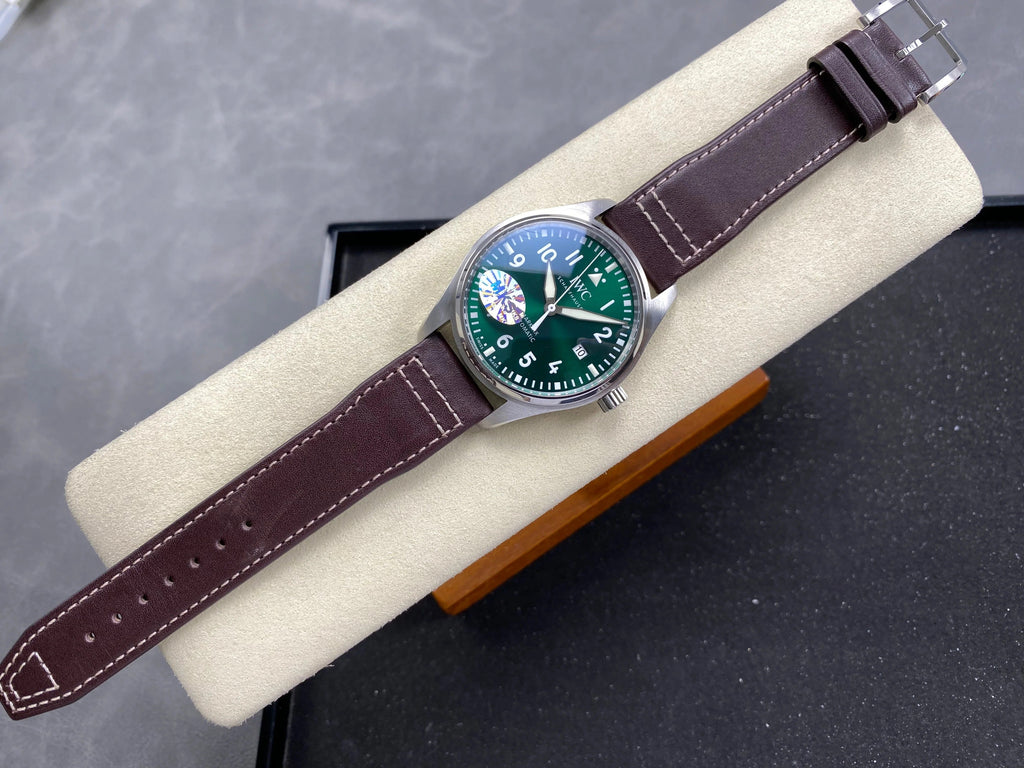 IWC Pilot's Mark XVIII 40mm Green Dial Leather Strap