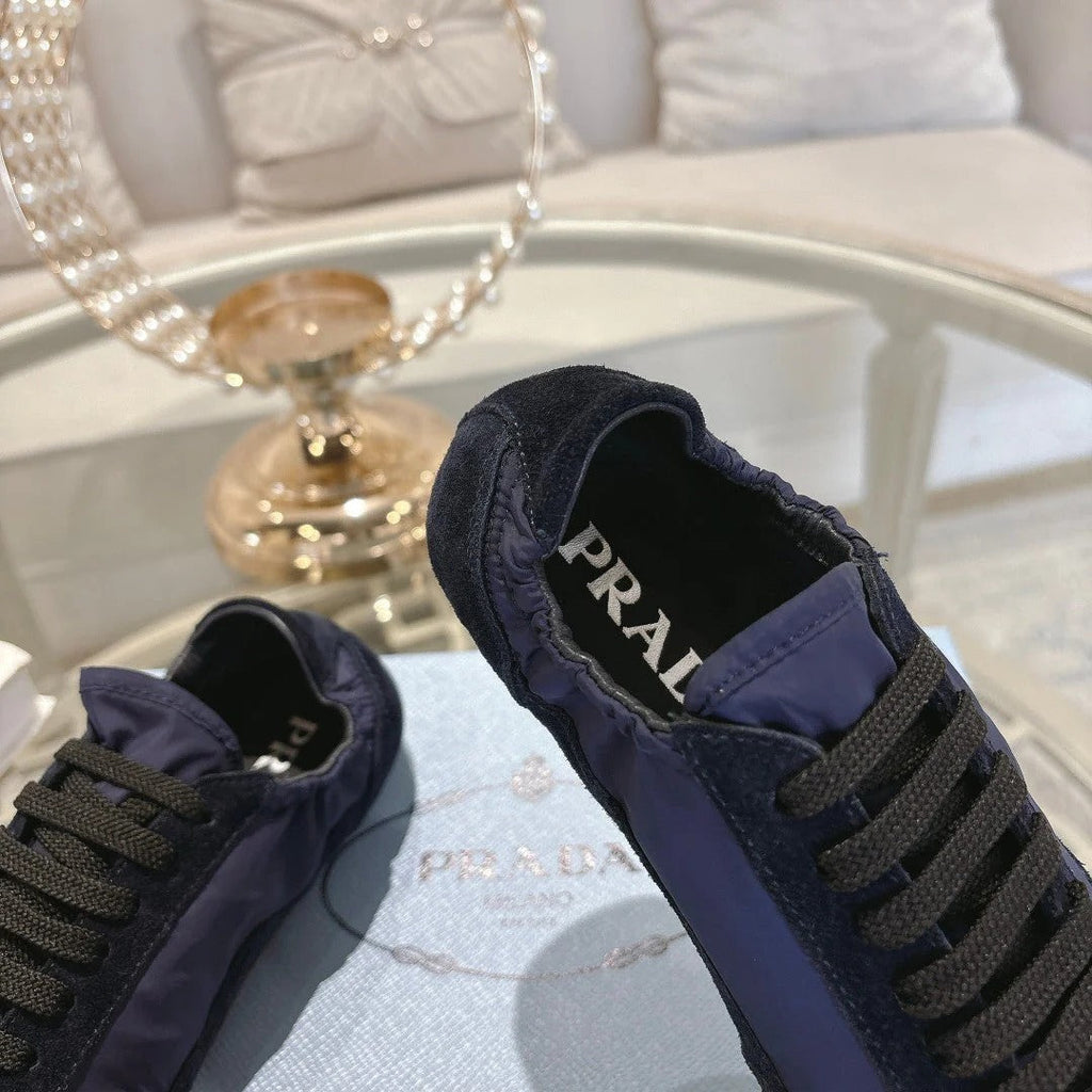 PRA 26S Casual Sneaker Black Navy Blue Canvas Suede 625964