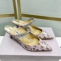 Jimmy 26s Heel Mules 65 White Red Sequins Sheepskin Diamond 605944