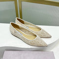 Jimmy 26s Ballet Flats Ivory Beige Lace Sheepskin 605952