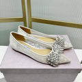 Jimmy 26s Ballet Flats White Imported Lace Sheepskin 605983