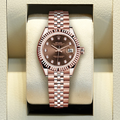 DATEJUST 28MM EVEROSE GOLD STEEL CHOCOLATE DIAL 279175