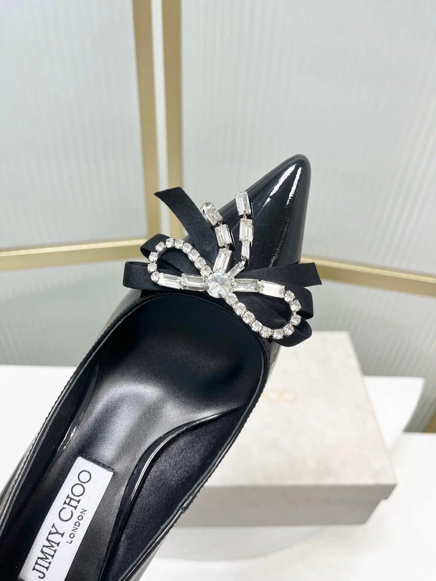 Jimmy 26s Pointed Toe Pump 55 Black Patent Leather 605968