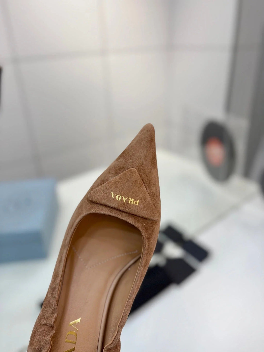 PRA 26S Pointed Toe High Heels 55 Brown Suede 627133