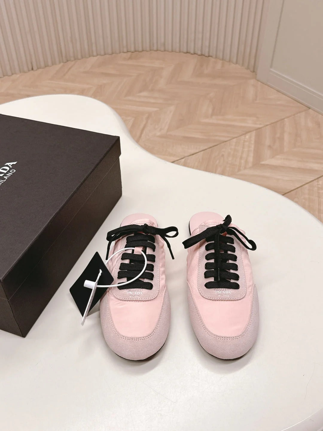 PRA 26S Mule Sneaker Light Pink Suede Canvas 600608