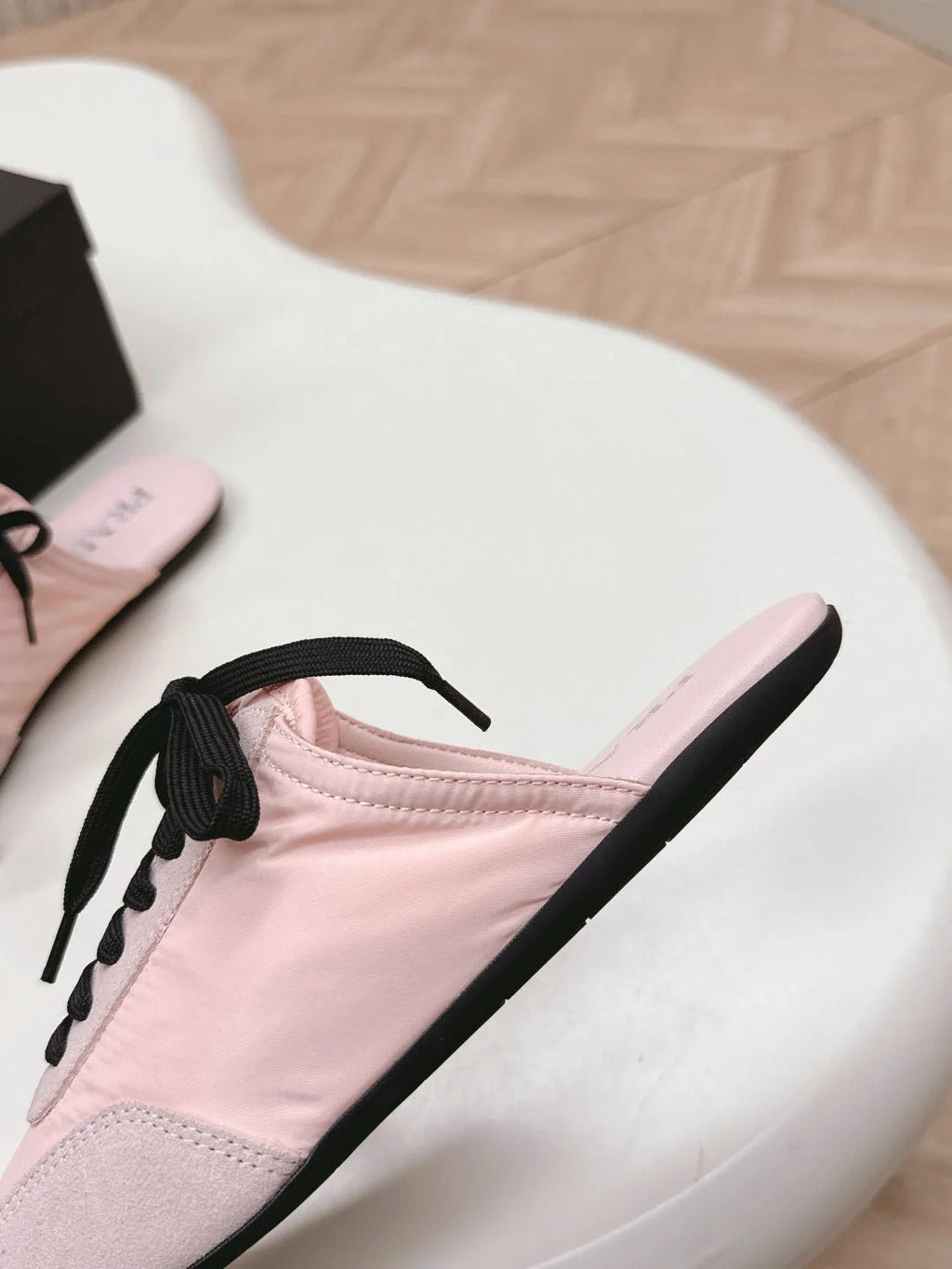 PRA 26S Mule Sneaker Light Pink Suede Canvas 600608