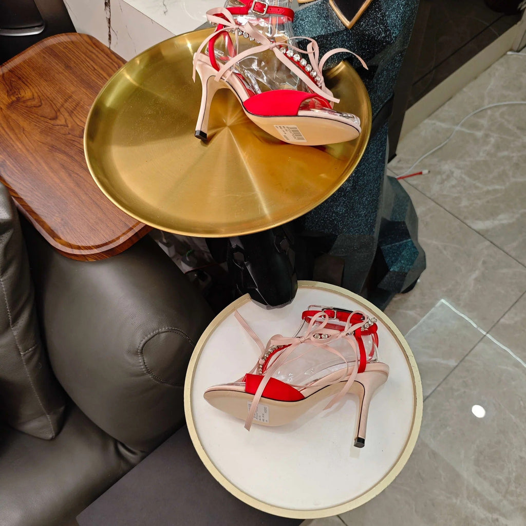Jimmy 26s High Heeled Sandals 100 Light Pink Red Lambskin 596329
