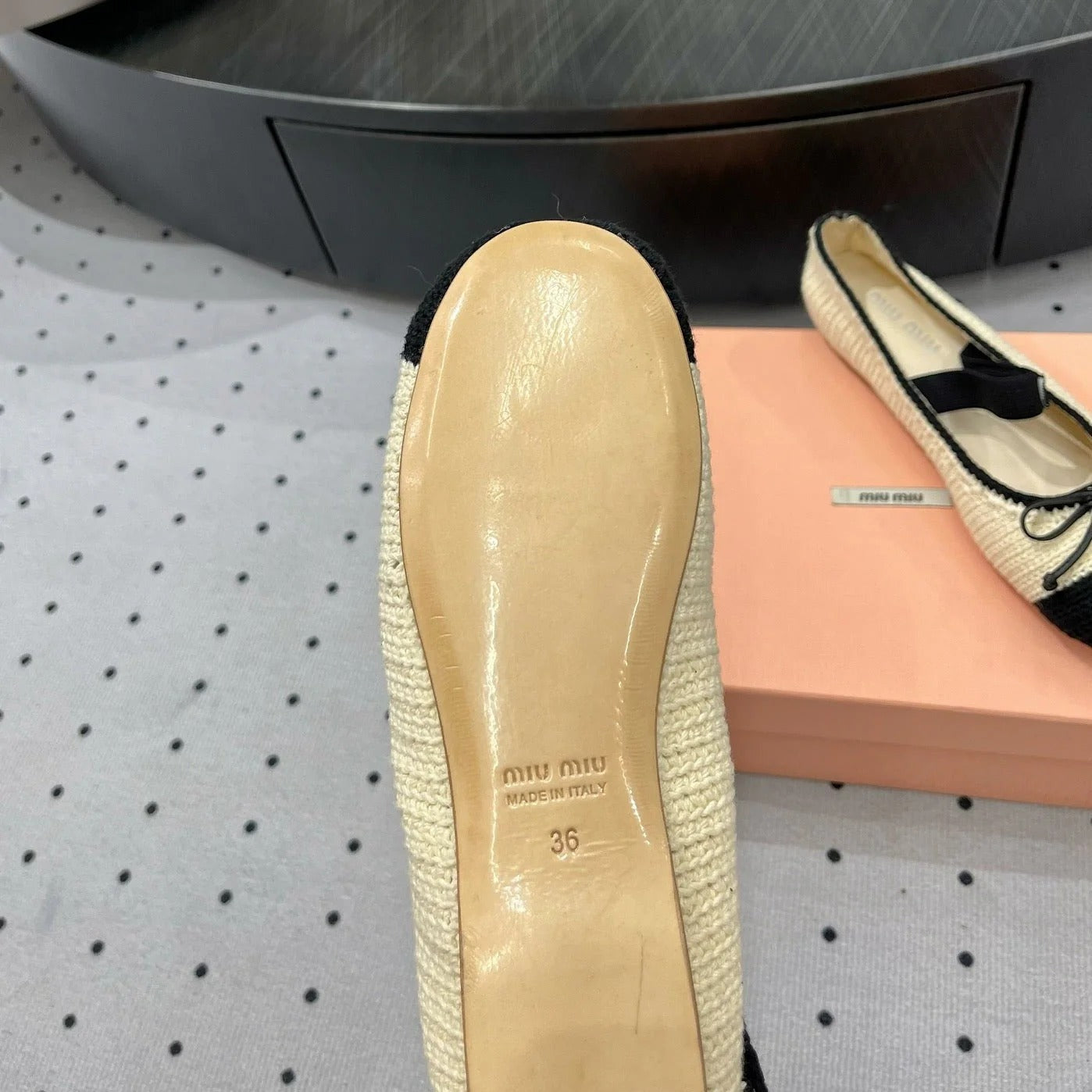 Ballet Flats Ivory Fabric