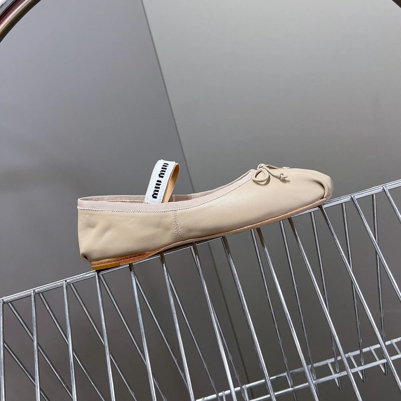 BALLET FLAT SHOES LIGHT NUDE SHEEPSKIN
