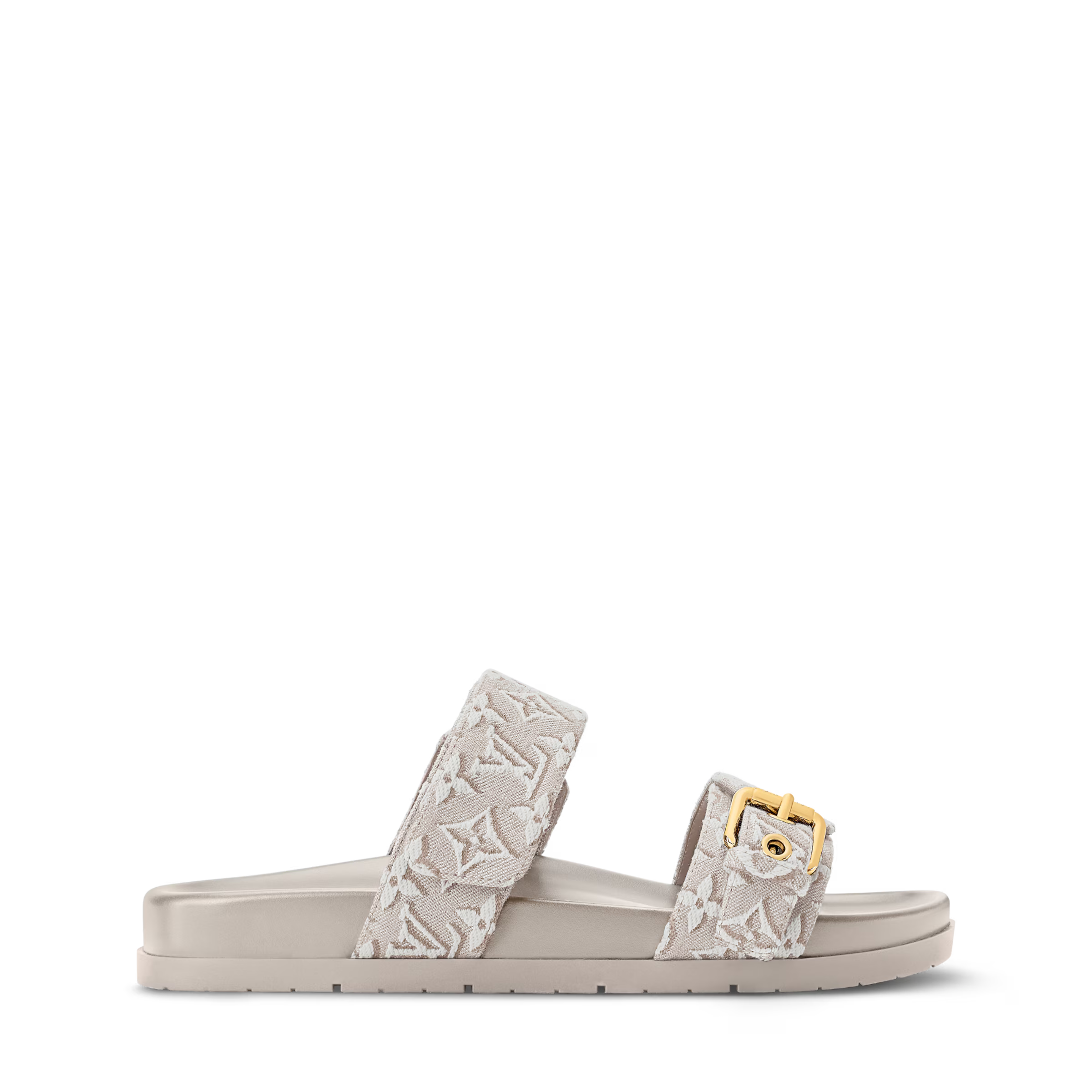 LV Bom Dia Flat Comfort Mule Grey Denim Leather