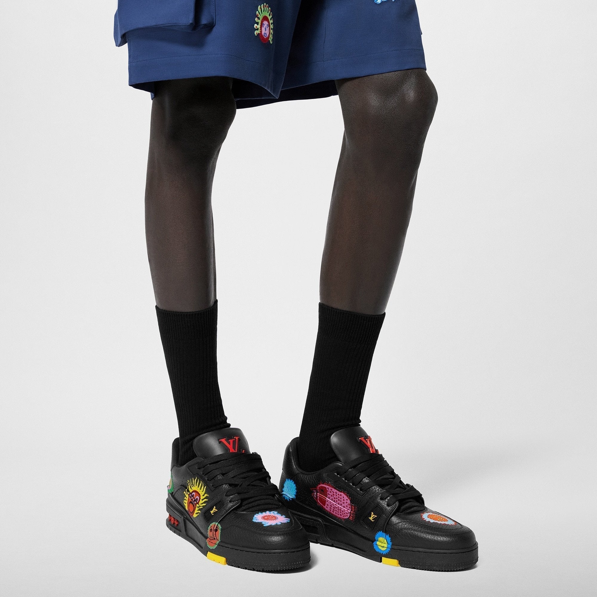 Louis Vuitton LV Trainer Sneaker x Yayoi Kusama 'Black Print'