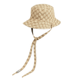 Gucci REVERSIBLE GG monogram Bucket Hat In CANVAS and NYLON Cap Head