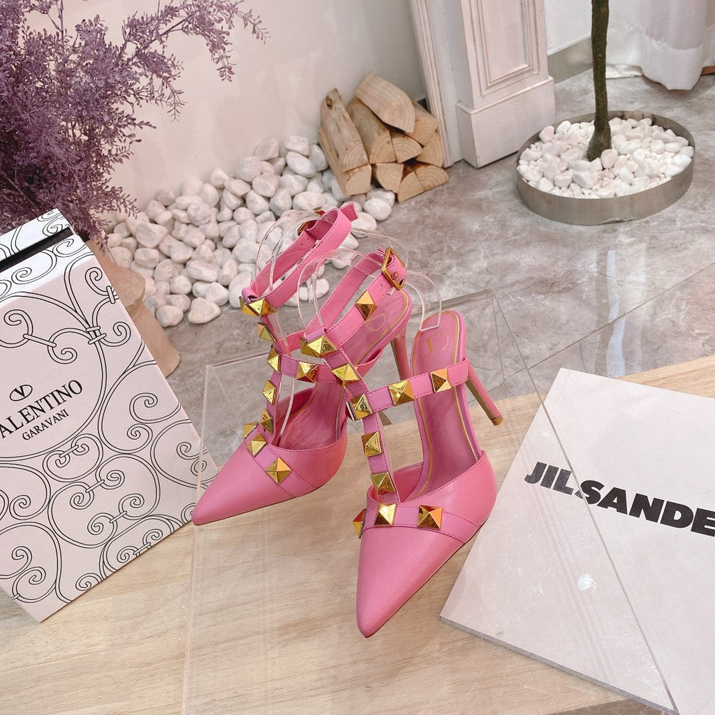 Valentino Rockstud Caged Pump 95mm Sheepskin 239531